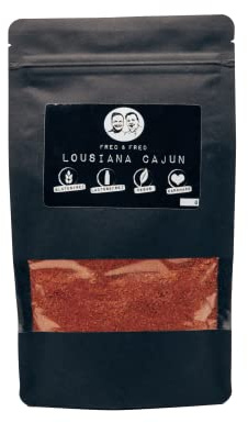 Fred & Fred Spices - Lousiana Cajun-Gewürz - 120g Beutel Gewürzmischung - Grillgewürz ideal für die Marinade - Würzmischung für alle Fleischsorten