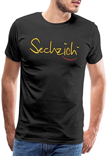 Spreadshirt Sechzich Sechzigster Geburtstag Männer Premium T-Shirt, L, Schwarz