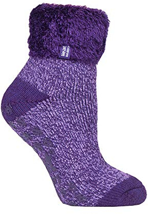 HEAT HOLDERS Ladies Annabelle Thermal Warm Lounge Slipper/Gripper Socks UK 4-8, EUR 37-42