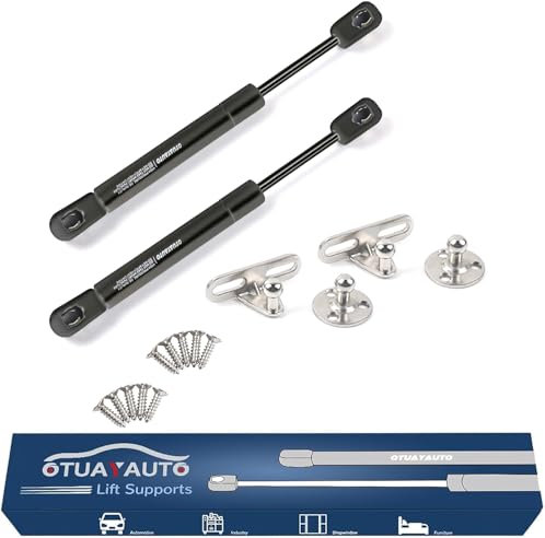 OTUAYAUTO 2 Stück Gasdruckdämpfer 250N, Gasdruckfeder mit Kompressionsfeder, Beschläge für Truhen Schranktür, Kleiderschrank, Wohnwagen, Regale, Fensterbank