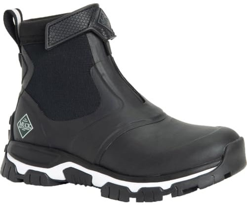 Muck Boots Damen Apex Mid Zip Gummistiefel, Black/White, 43 EU