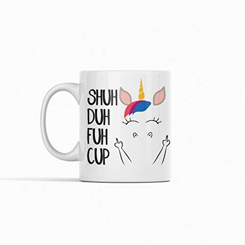 personalisedstore.co.uk Unicorn Shuh Duh Fuh Cup 11oz White Mug