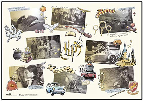 Harry Potter - Symbole - Schreibtischunterlage ca. 35x50 cm, abwischbar