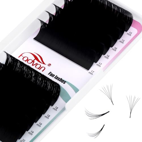 FADVAN Extension Cils Easy Fan 0.07C Curl 15-20mm Mixte Soie Volume Russe 2D~20D Faux Cils Extension de Cils Professionnel Easy Fan Lashes Curl(0.07C, mix 15-20mm)