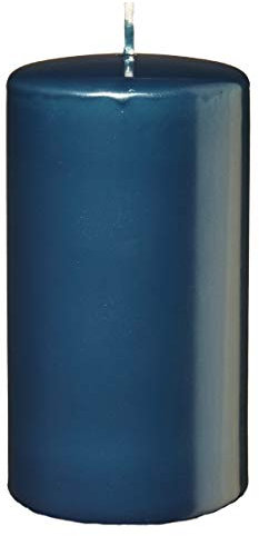 4er Set Oster, Frühling, Stumpenkerzen Blau Petrol 12 x 6 cm