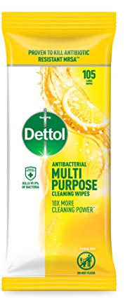 Dettol Antibacterial Multipurpose Cleaning Wipes Citrus 105s