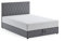 Atlantic Home Collection Stauraumbett Benita, mit Taschenfederkern 90 x 200 cm Hellgrau