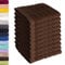 Lavea 10er Set Seiftuch 30x30 cm – Hochwertige Gästehandtücher 30x30 aus 100% Baumwolle, Frottierserie Elena – Saugstark, Waschbar und Strapazierfähig - Kaffeebraun