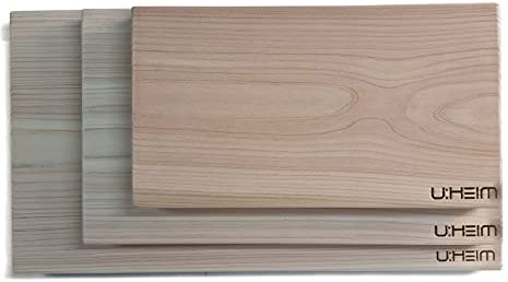 UHEIM One-Piece Cypress Hinoki Solid Wood Cutting Board, Korean Cutting Board for Kitchen, Chef. Wooden Kitchen Double Chopping, Cutting, Serving Board. Large Size