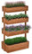 Outsunny 80cm x 45cm x 142cm 4-Tier Raised Garden Bed, Fir Wood Vertical Planter Box, Freestanding Elevated Plant Stand for Indoor Outdoor Use, Orange