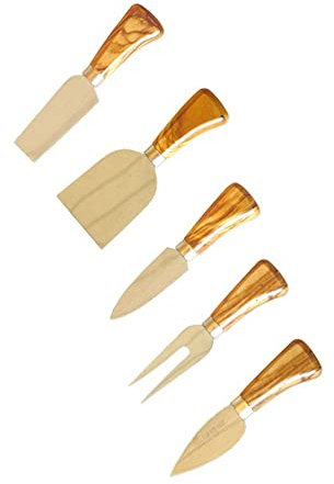 Marietti 1902CL - Juego de cuchillos para parmesano (5 piezas, en caja de madera)