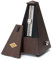 Steinmayer M-03G Metronom mit Glocke - Mechanischer Taktgeber in Pyramidenform - 40-208 Schläge pro Minute - 4 Taktarten - Robustes Kunststoffgehäuse - Braun mit Holzmaserung