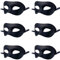 LECMACY Masques pour hommes et femmes en masque vénitien Rome Demi-Visage Yeux Masques Mardi Gras sur le thème du Costume Cosplay Ensemble taille unique (noir pur-6 pièces)