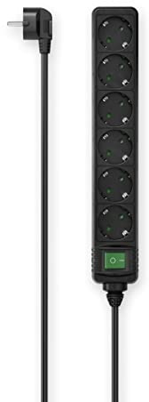 Hama Steckdosenleiste, 6-Fach, Schalter, 3 m, Schwarz, 223011, Normal Size