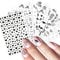 10 Sheets Geometry Nail Art Stickers Decals Self-Adhesive Black Irregular Shaped Nail Supplies Nail Art Design Decoration Accessories