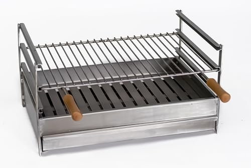 Parrilla de barbacoa de acero inoxidable de 60 cm