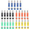 Greluma 50 Pieza Kit de conector de enchufe tipo banana premium de 4 mm: 25 piezas de enchufe tipo banana + 25 piezas de enchufe tipo banana (5 colores)
