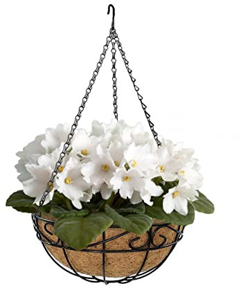 Odavom Cestas Colgantes para Plantas al Aire Libre | Macetas Coco Decorativas para Exteriores - Soporte para Plantas Cesta Colgante Coco para jardín, Porche, balcón