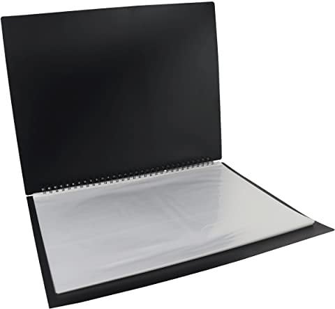 Liquidraw A2 Kunst-Portfolio-Hülle für Künstler mit 20 Hüllen Einlagen Aufbewahrung Spiralordner Portfolio Ordner für Künstler, Architekten, Zeichnen, Malen, Dokumente und professionelle Dateien