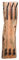 Garderobenpaneel - Braun - Schwarz - Mangoholz massiv - Metall - 20 x 69 cm - mit 6 Haken