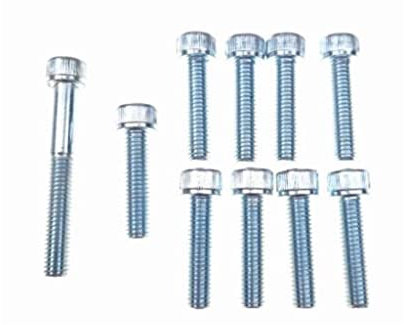 Schrauben Set Silber Variomatik Deckel – passend für Yamaha Aerox, MBK Nitro 50, Aprilia SR 50 Rally, Beta Ark Minarelli 50 ccm – 10-teilig