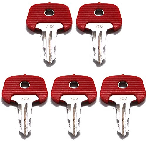 BAAQII 5 Pcs Replacement 702 Ignition Keys Plant Key Start Key for JUNGHEINRICH 702 Stapler KOMATSU Forklift Truck Pallet Spare Key