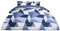 Dreamscene Geometric Shapes King Duvet Cover Set with Pillowcases, Soft Comfy Breathable Polycotton, Quilt Covers Bedding Set, Lightweight Non-Fading, Navy Blue - 225 x 220cm