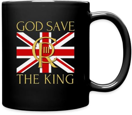 King Charles III God Save The King Flagge Tasse Einfarbig