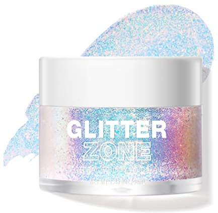 LANGMANNI Holografischer Körper Glitter Gel/Lidschatten Kosmetik-Grade für Körper,Gesicht,Haar und Lippe.Farbveränderndes Glitter Gel unter Licht. -1.35 oz (1# Golden Ocean)