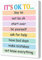 LISTNGBO Kunstdruck auf Leinwand, Motiv: It's Ok To Say No, motivierendes Zitat, Kunstdruck, Poster, fertig zum Aufhängen, für Kinder, Teenager, Klassenzimmer, Kinderzimmer, Lesezimmer,