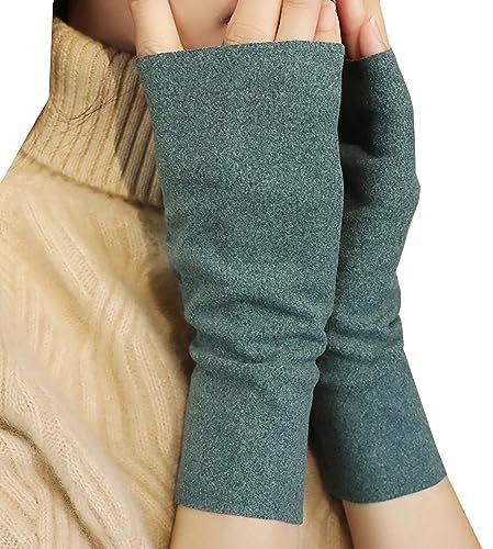 Fingerlose Handschuhe Warm Winterhandschuhe Damen Kurze Armstulpen Pulswärmer Handgelenkwärmer Unisex Fleece Handschuhe Plüsch Stulpen Handgelenk Arm Handwärmer Wollenhandschuhe für Schreiben Outdoor