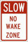 Lustiges Metallschild, Retro-Wanddekoration, langsam, keine Wachzone, Bootfahren, Warnschild, Verkehr, Straße, Warnschild, Sicherheitsschild, Außen- oder Innenschilder, für Büro, Arbeit, Zuhause, 14 x