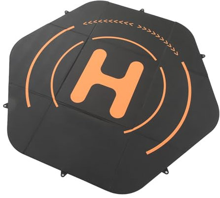 Keenso 110 cm Drohnen-Landeplatz, Doppelseitig, Faltbar, Silikon-Befestigungsmatte für Inspire 3, Tragbare Hex-Drohnen-Pads, Kompatibel mit Matrice 30 -Serie, II Phantom-Serie