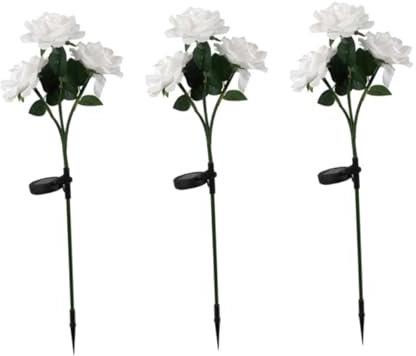 OSALADI 1Stk fairy lights feenlampe rose lamp Blumenlichter im Freien Solar-LED-Blumenlichter rosafarbenes Solarlicht Stiftlampe Rosen künstliche Dekorative Lichter