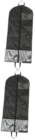 2 Pcs Clothes Dust Bag Zipper Storage Bags Clothes Cover Dress Suits for Men Mens Coats Suit Garment Bag Dress Coat Fashionable Suit Bag Clothing Man Varnish Polyester