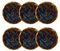 NOVASTYL - Lot 6 assiettes plates volcano 27cm en porcelaine marron - 2614370