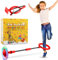Generisch Knöchel Überspringen Ball, Kinder Blinkender Springring, Swing Wheel mit Lichtrad, Glühender Springender Ball, Jumping Ball Kinder, Faltbarer Flash Jumping Ball, Outdoor Hüpfspiel (rot)