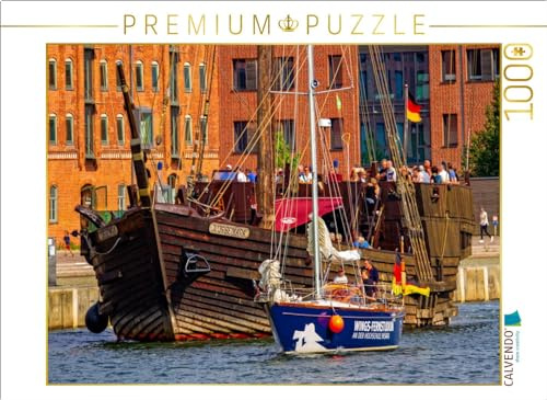 CALVENDO Puzzle Ablegemanöver Hansekogge Wissemara | 1000 Teile Lege-Größe 64 x 48 cm Foto-Puzzle für glückliche Stunden