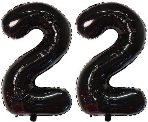 40inch 22 Ballonzahlen Marineblaue Zahl 22 Ballons selbstversiegelnd für Geburtstagsdekorationen und Jubiläumsparty-Dekor (Number 22)