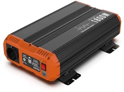 Transformador para El Hogar RV Car 1800W Inversor Solar Onda Sinusoidal Pura Inversor Corriente CC A CA 12V 24V Placa Inversor con Control Remoto Enchufe UE Inversor Corriente (Size : 12V)