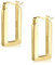 ALEXCRAFT Dicke Ohrringe Gold Rechteck Creolen Eckige14K Goldene Ohrringe Damen Geschenk für Frauen Freundin Mama Mädchen