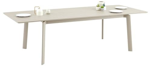 IDIMEX Gartentisch Verano ausziehbar mit Butterflysystem, 180-260 x 75 x 103 cm, Champagner, Aluminium - wetterfest, stabil - Terassentisch, Balkontisch