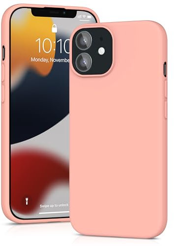 YATWIN Silicone Case for iPhone 12 Mini, Soft-Touch, Shockproof, DustProof, Antiskid Full Body Armour Phone Cover for Apple iPhone 12 Mini - Pink