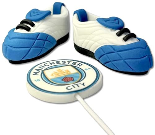 Edible Football Boots Cake Toppers – 3D Sugar Fondant Figures – Handmade Football-Themed Decorations for Birthday Cakes & Parties – Set of 3