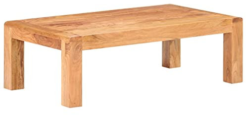 Genérico Wenjingqi-289630 Couchtisch, massives Akazienholz, Honig-Finish, 110 x 60 x 35 cm