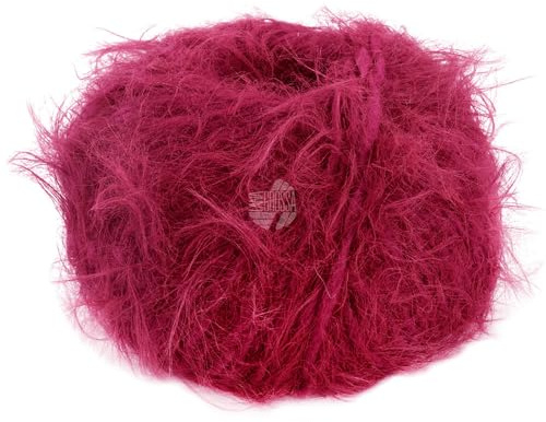 LANA GROSSA Basta| Garn im Fake Fur Look, locker verzwirnt, Franseneffekt& Merinofasern | Handstrickgarn, 50% Schurwolle & 50% Polyamid | 50g Wolle zum Stricken& Häkeln | 100m Garn FB 9