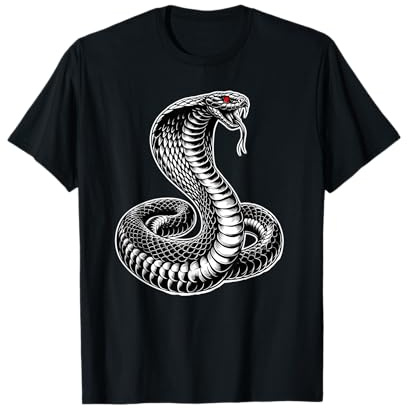 Re Cobra Serpente x Serpente Cobra Blackwork Maglietta