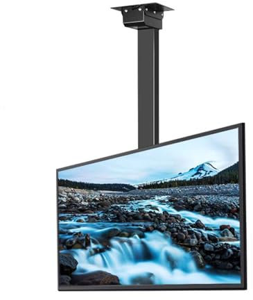 Support de Montage TV électrique au Plafond - Élévateur de télévision à Rotation Manuelle, Convient aux Supports de télévision motorisés de 32 à 75 Pouces, Support, avec télécomman