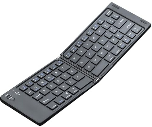 Wireless Keyboard for Laptop, Ricaricabile Portatile Wireless Keyboard | Low Noise Wireless Input Device, Bendable Input Type Tool, Ricaricabile Pieghevole Portatile Wireless Keyboard for Office Use