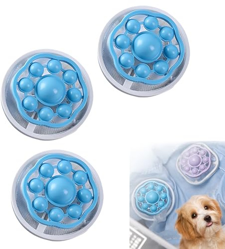 Filterbeutel Waschmaschine Haarentferner, 3pcs Tierhaarentferner Waschmaschine, Hundehaare Katzenhaarentferner Waschmaschine, Haar Filterbeutel für die Waschmaschine (Blue)